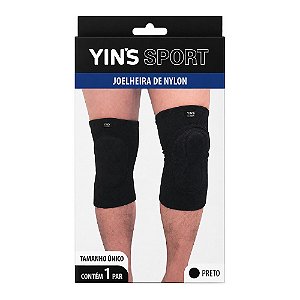 JOELHEIRA DE VOLEI NYLON PRETA 1 PAR