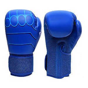 KIT LUVA CARDIO BOX MKS COMBAT INFANTIL HERO 8OZ AZUL