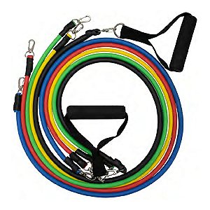 KIT ELÁSTICO EXTENSOR MULTIFUNCIONAL EM LÁTEX - CONVOY SPORTS