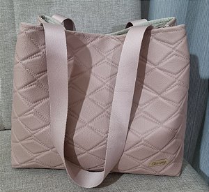 Bolsa Charmy 2 em 1 - Rosé - em couro sintético