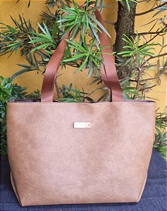 Bolsa Clássica Charmy - Caramelo - couro sintetico