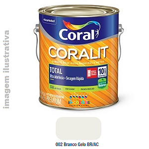 Esmalte Base Agua Coralit Total Balance  3,6 litros - Coral - Gelo Brilhante
