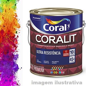 Esmalte Sintético Coralit Ultra Resistência  3,2 litros - Base Mf Acetinado