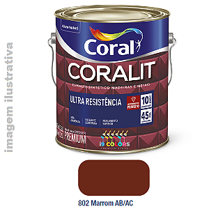 Esmalte Sintético Coralit Ultra Resistência  3,6 litros - Marrom Acetinado