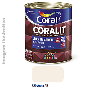 Esmalte Sintético Coralit Ultra Resistência  0,9 litro - Coral - Areia Brilhante