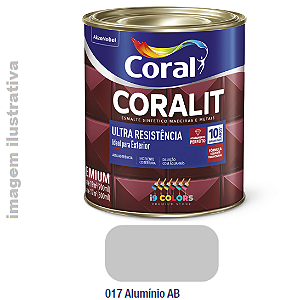Esmalte Sintético Coralit Ultra Resistência  0,225 litro - Alumínio Brilhante