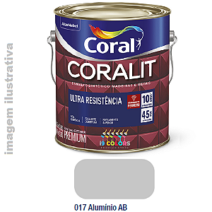 Esmalte Sintético Coralit Ultra Resistência  3,6 litros - Alumínio Brilhante
