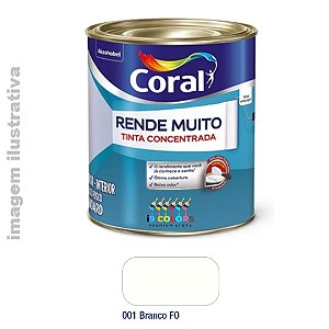 Tinta Acrílica Coral Rende Muito  0,9 litros - Gelo Fosco