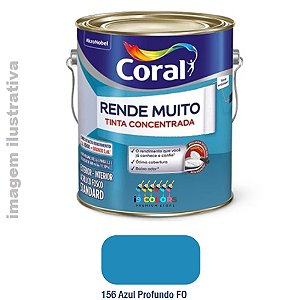 Tinta Acrílica Coral Rende Muito  3,2 litros - Azul Profundo Fosco
