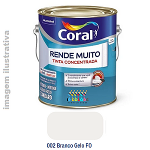 Tinta Acrílica Coral Rende Muito  3,2 litros - Gelo Fosco