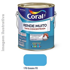 Tinta Acrílica Coral Rende Muito  3,2 litros - Oceano Fosco