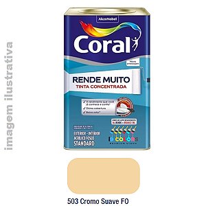 Tinta Acrílica Coral Rende Muito 16 litros - Cromo Suave Fosco