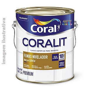 Coralit Fundo Nivelador  3,6 litros - Branco Fosco