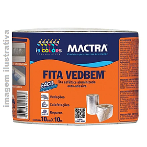 Fita Vedbem 100MM X 10MT - MACTRA - Alumínio