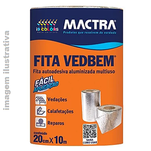 Fita Vedbem 200MM X 10MT - MACTRA - Alumínio