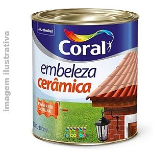 Resina Embeleza Cerâmica 0,9 litros - Coral - Natural Brilhante