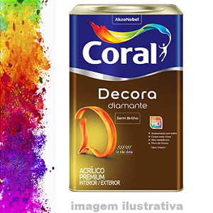 Tinta Acrílica Premium Coral Decora Diamante 16 Litros - Base  Mf Semibrilho