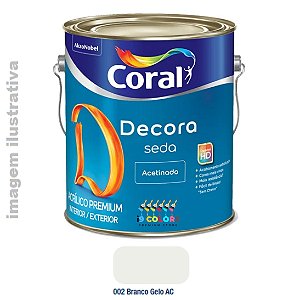 Tinta Acrílica Coral Decora Seda  3,6 litros - Gelo Acetinado