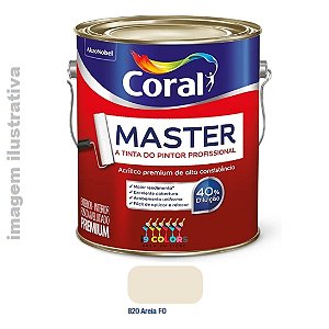 Tinta Acrílica Coral Master  3.6 Litros - Areia Fosco