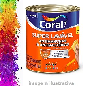 Tinta Acrílica Super Lavável 0,8 litros - Coral - Base T Eggshell