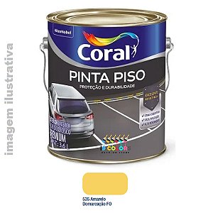 Tinta Piso Coral  3,6 litros - Amarelo Demarcação