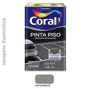 Tinta Piso Coral 18 litros - Cinza Médio Fosco