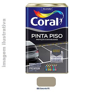 Tinta Piso Coral 18 litros - Concreto Fosco