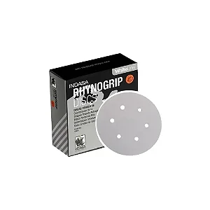 Disco Lixa Indasa 225mm 6 furos Rhynogrip White Line grão 220 -