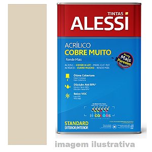 Tinta Acrílica Alessi Cobre Muito 18 litros - Palha Fosco