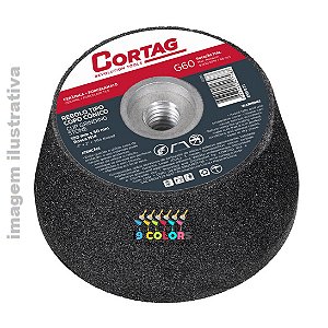 REBOLO CONICO GRAO 60 50MM X 100MM