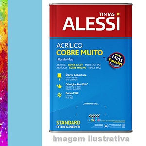 Tinta Acrílica Alessi Cobre Muito 16 litros - Azul Feriado Coral SC