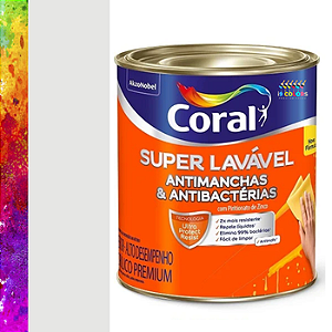 Tinta Acrílica Super Lavável 0,8 litros - Coral - Mar CInzento Coral SC
