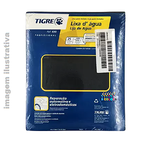 Folha de Lixa D'Agua grão 180 - Preto