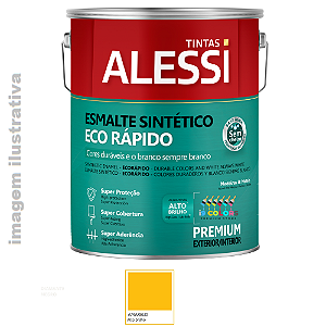 Alessi Esmalte Sintético Eco Rápido Base Água  3,6 litros - Amarelo Brilhante