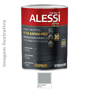 Alessi Esmalte Sintético Extra Rápido Pró  0,9 litro - Prata Lunar Metálico Brilhante