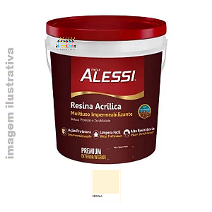 Alessi Resina Acrílica Multiuso 18 litros Base Água - Pérola Brilhante