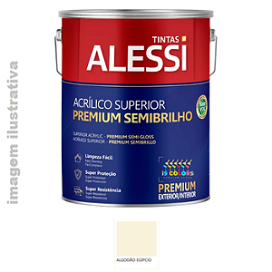 Alessi Tinta Acrílica Superior Super Lavável  3.6 litros - Algodão Egícpio Semibrilho Lavável