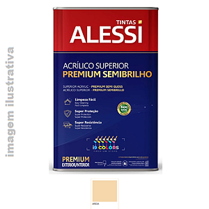 Alessi Tinta Acrílica Superior Super Lavável 18 litros - Areia Semibrilho Lavável