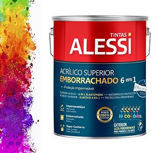 Alessi Tinta Acrílico Superior Emborrachado 6 em 1  3,2 Litros - Base C Fosco
