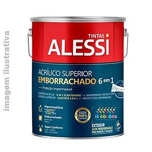 Alessi Tinta Acrílico Superior Emborrachado 6 em 1  3,6 Litros - Branco Fosco