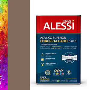 Alessi Tinta Acrílico Superior Emborrachado 6 em 1 16 Litros - Cogumelo Japônes Coral Self Color