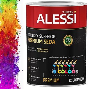 Alessi Tinta Acrílico Superior Premium Seda  0,8 litro - Base C Acetinado