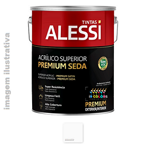 Alessi Tinta Acrílico Superior Premium Seda  3,6 litros - Branco Acetinado