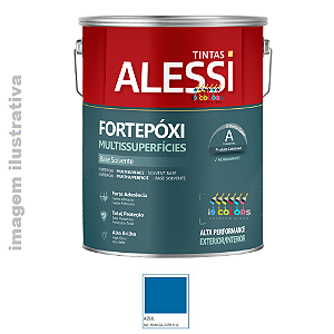 KIT FORTEPOXI MULTISSUPERFICIE COM CATALISADOR 3.2L ALESSI - Azul Céu Brilhante