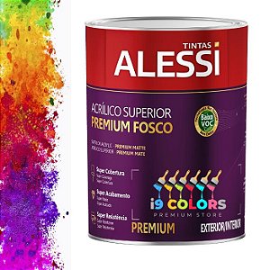 Tinta Acrílica Alessi Acrílico Superior Premium  0.8 litro - Base A Fosco