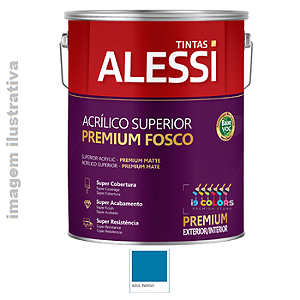 Tinta Acrílica Alessi Acrílico Superior Premium  3.6 litros - Azul  Índigo  Fosco