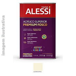Tinta Acrílica Alessi Acrílico Superior Premium 18 litros - Algodão Egícpio Fosco