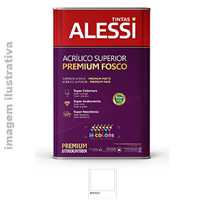 Tinta Acrílica Alessi Acrílico Superior Premium 18 litros - Branco Fosco