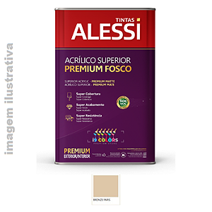 Tinta Acrílica Alessi Acrílico Superior Premium 18 litros - Bronze Paris Fosco