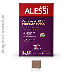 Tinta Acrílica Alessi Acrílico Superior Premium 18 litros - Marrom Trufado Fosco